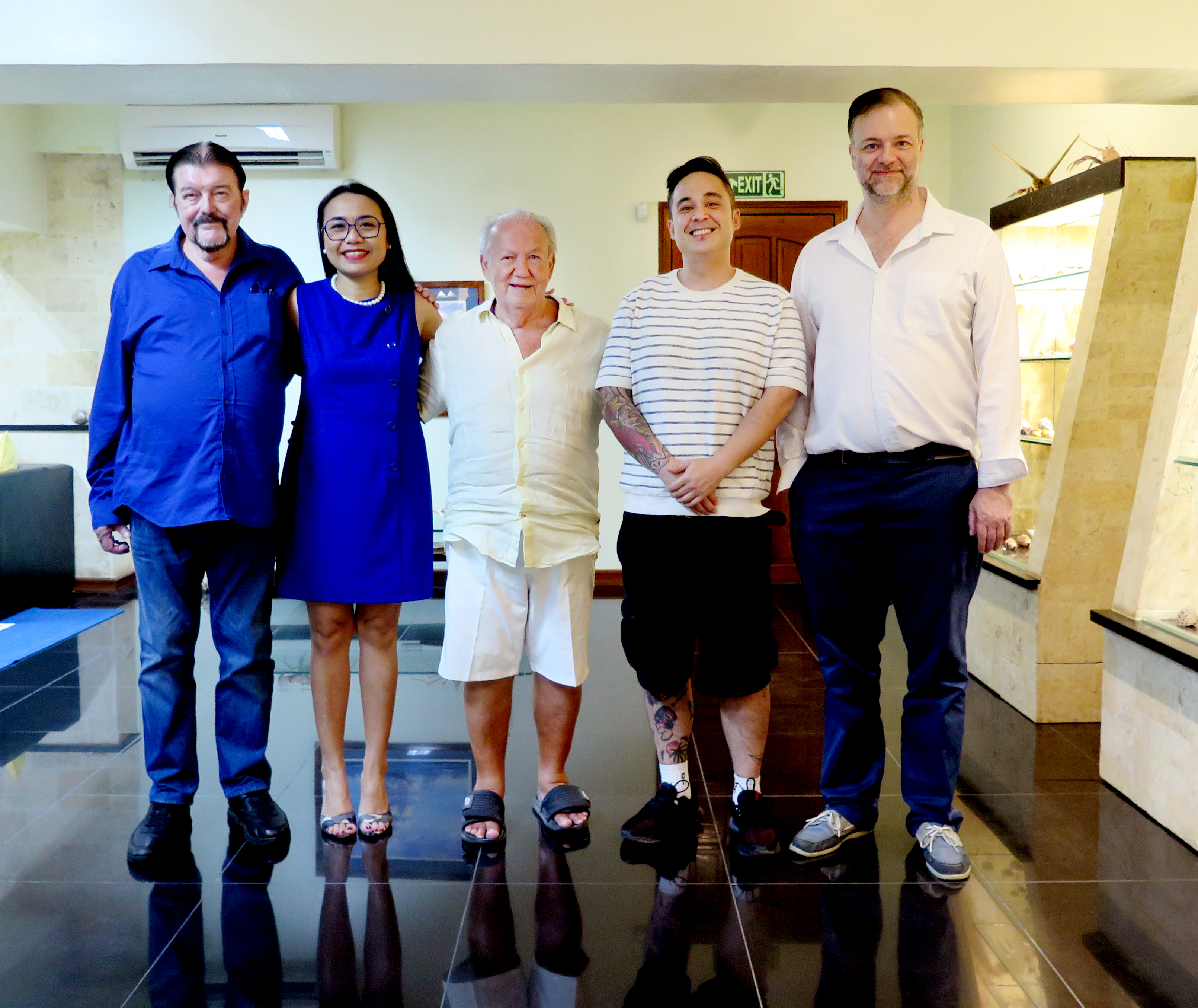Guido, Sheila, Angelo Galloni, Davide Galloni and Philippe